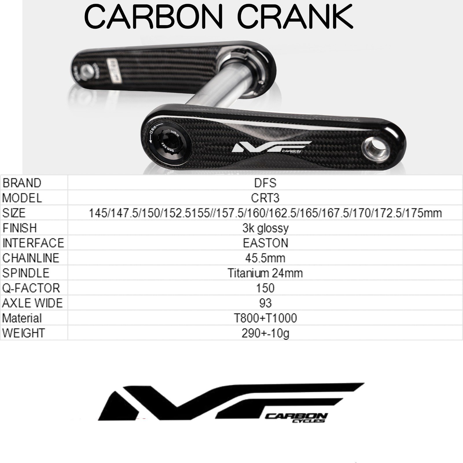 Pédalier MF CARBON CYCLES + Capteur de Puissance XCADEY – Précision & Performance - 2